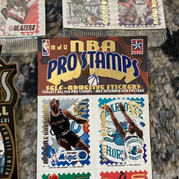 Collectible NBA Pro Stamps and NFL Heroes of the Football stickers - Picture 5 of 6